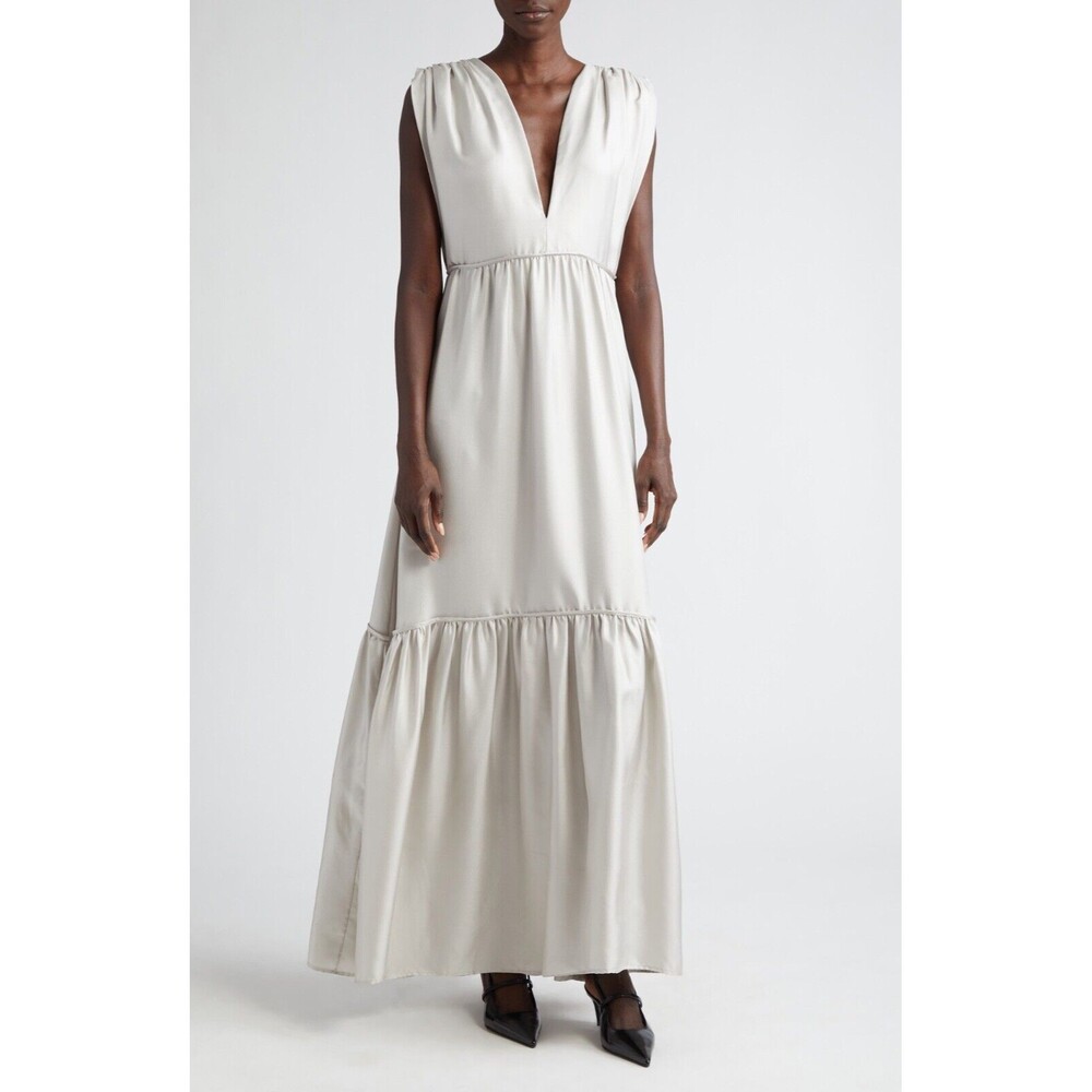 BITE Studios Women’s Prato Organic Silk Satin Maxi Dress size 8US/12US NWT